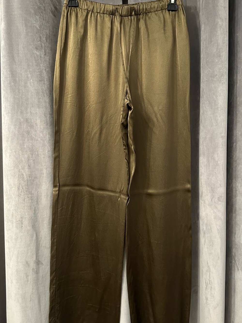 Reformation Olina Silk Pants - Olive Green - Picture 5 of 7